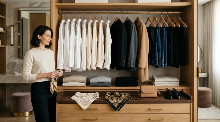 Minimalist kapsül gardırop düzeni ve zamansız temel parçalar